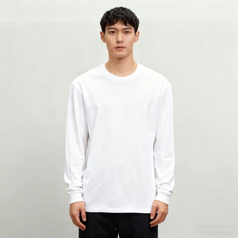 Undershirt Crew Neck - メンズ アメリカン ヘビーウェイト コットン クルーネック 長袖Tシャツ