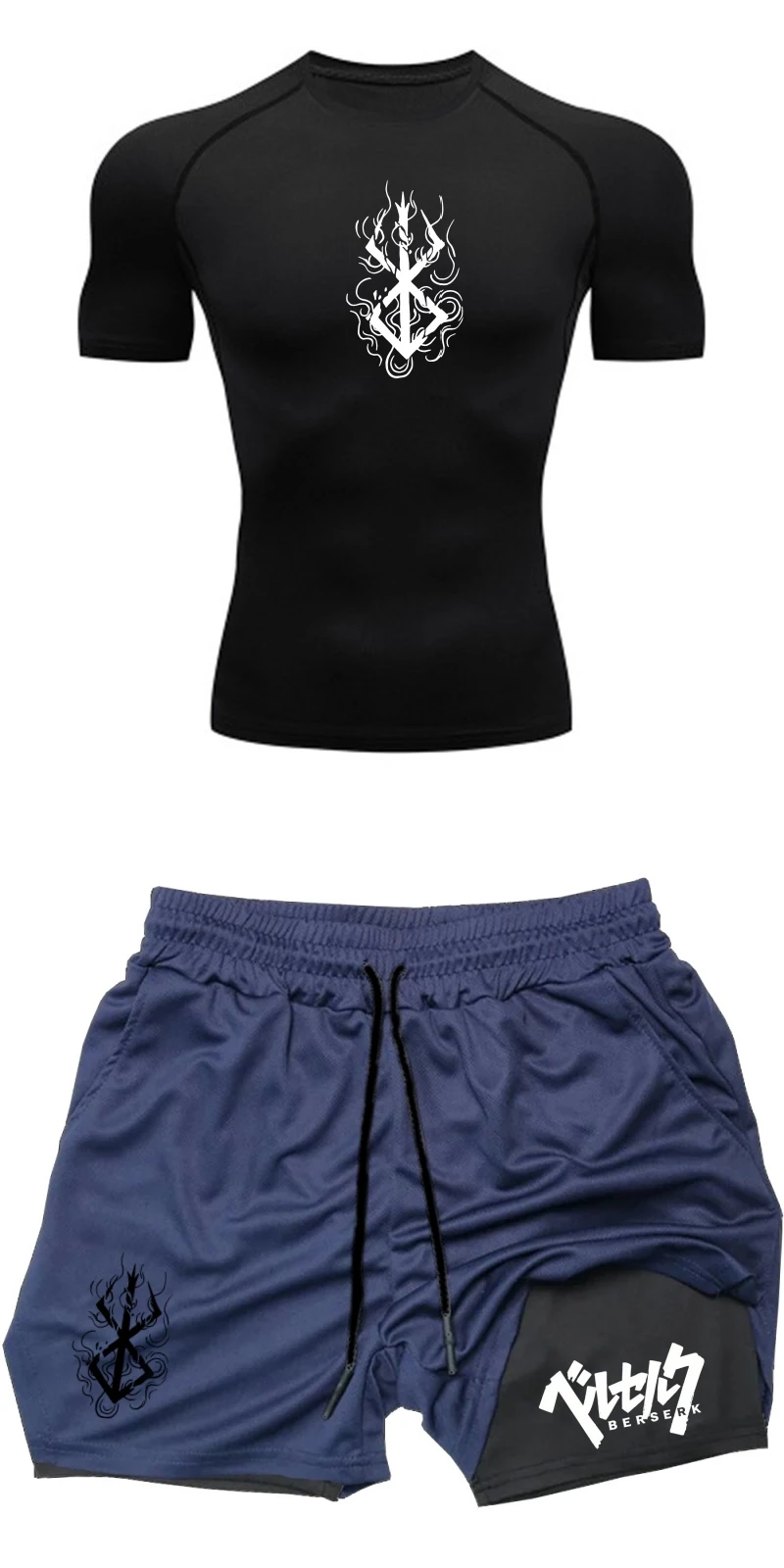 メンズサマージムフィットネストレーニングアスレチックセット  - Compression Shorts Athletes のレビューと価格