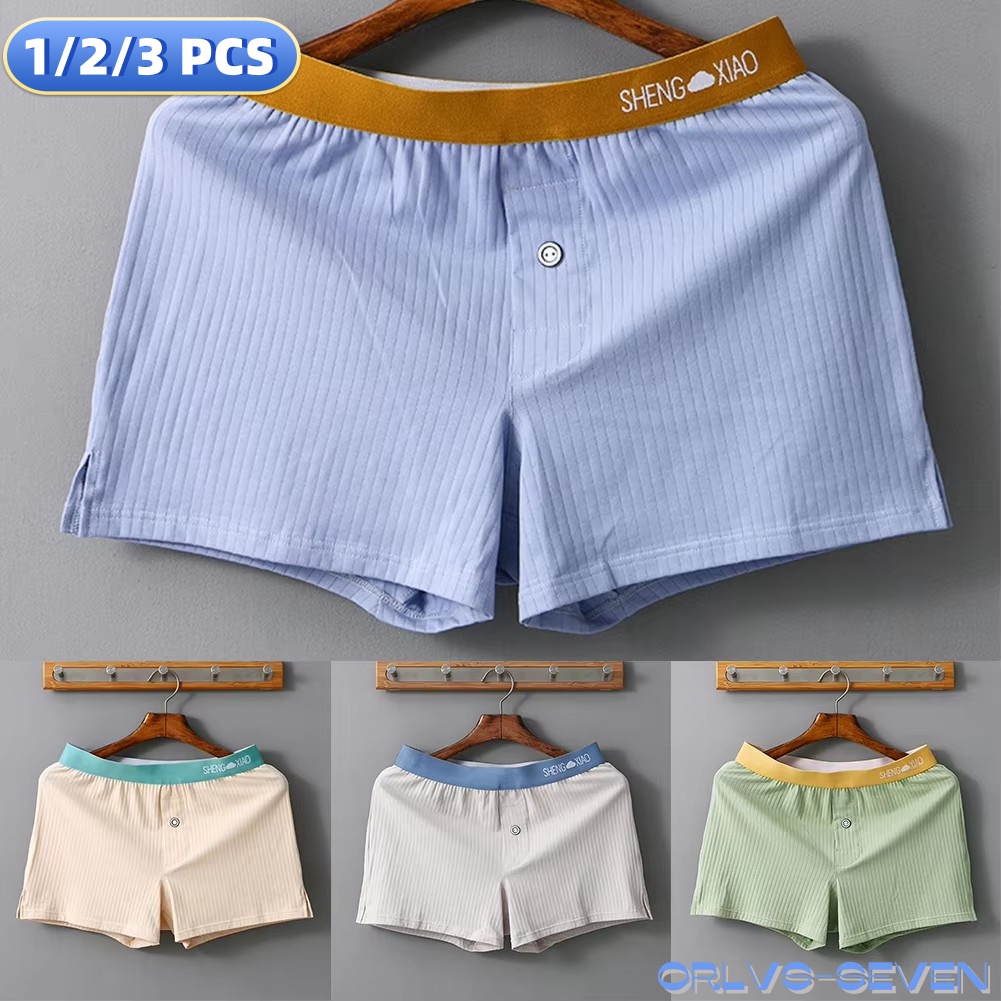 メンズ通気性コットンボクサー,無地の下着,ルーズフィットパン - Trunk Breathable Men のレビューと価格